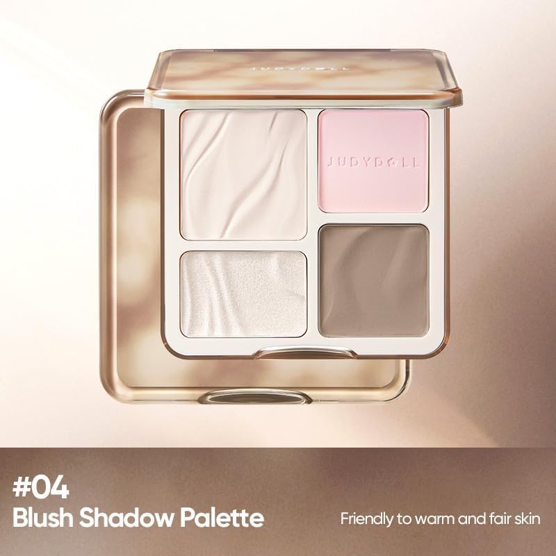 Judydoll Highlight & Contour palette slim mirrored case highlights portability and quick color pops