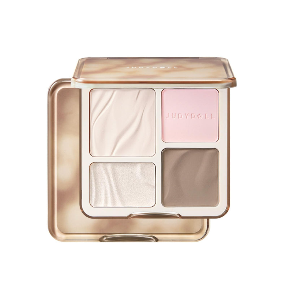 Judydoll Highlight & Contour palette compact close-up for on-the-go touch-ups