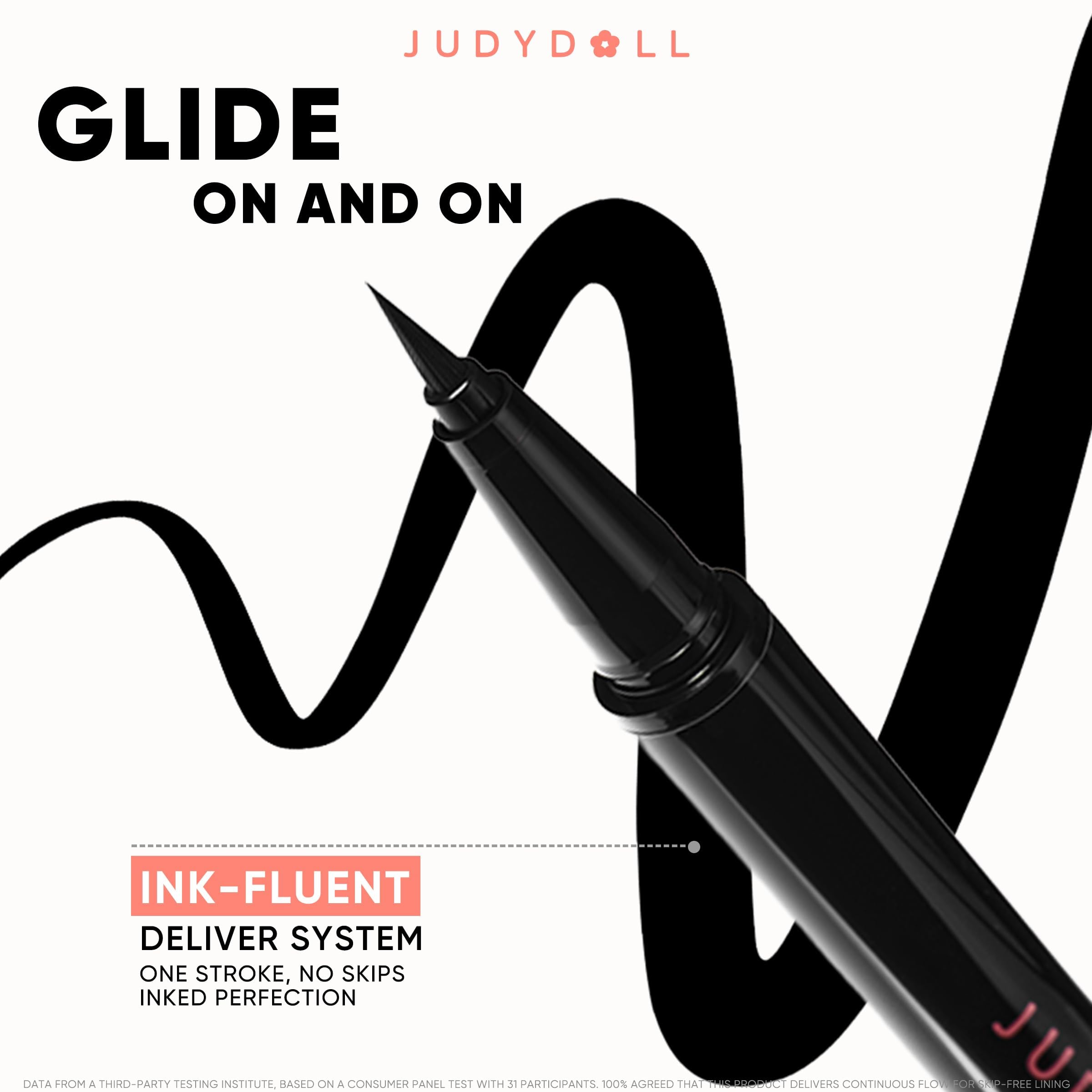 JUDYDOLL Ink Glider smudge-proof finish stays put through daily activities.