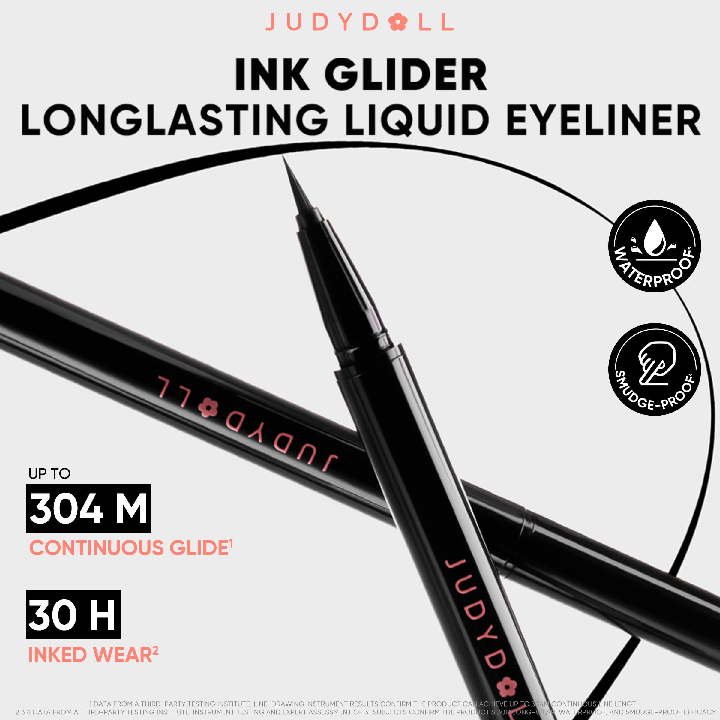 JUDYDOLL Ink Glider waterproof formula for long wear without smudging.