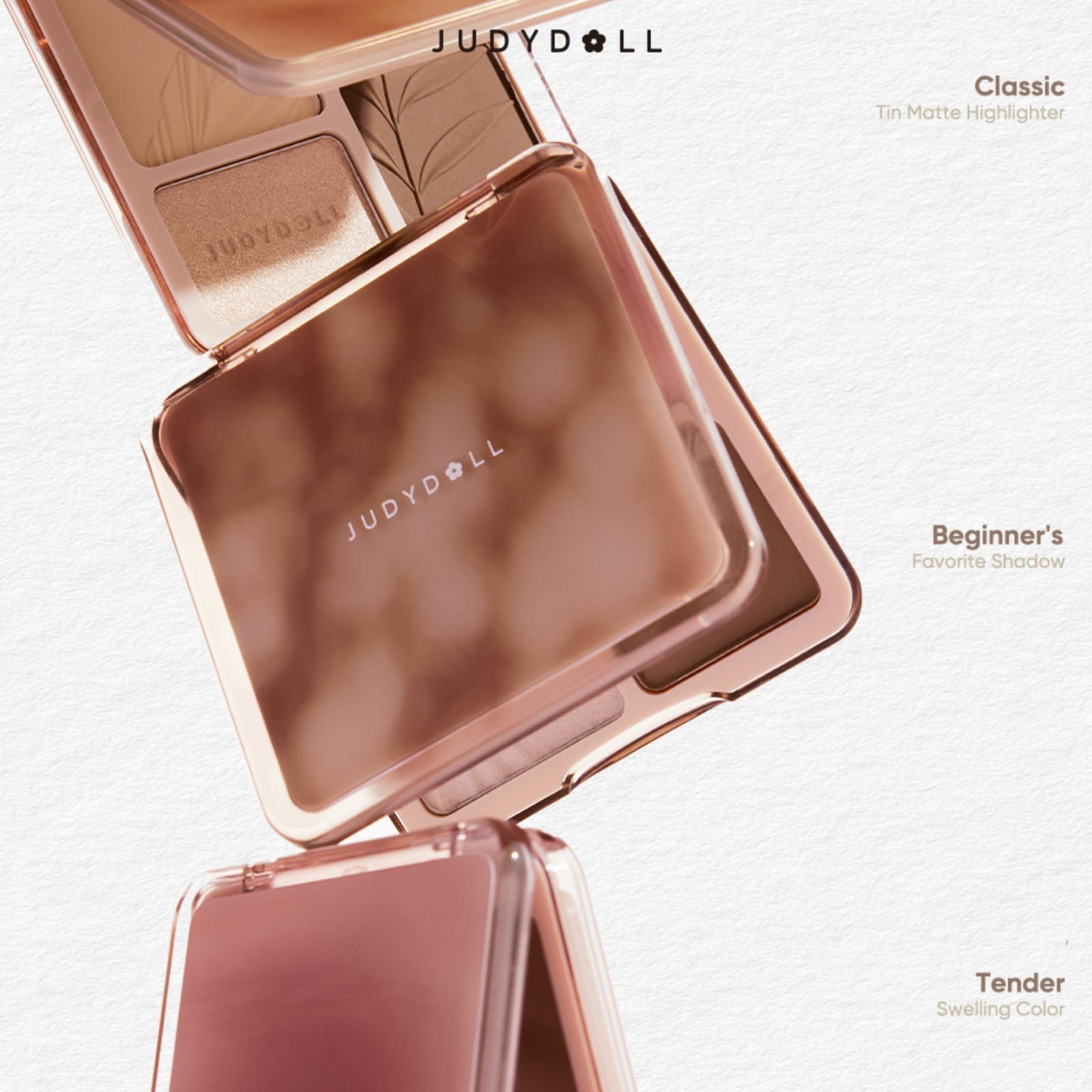 Judydoll palette in sleek vanity setup emphasizes all-in-one color options