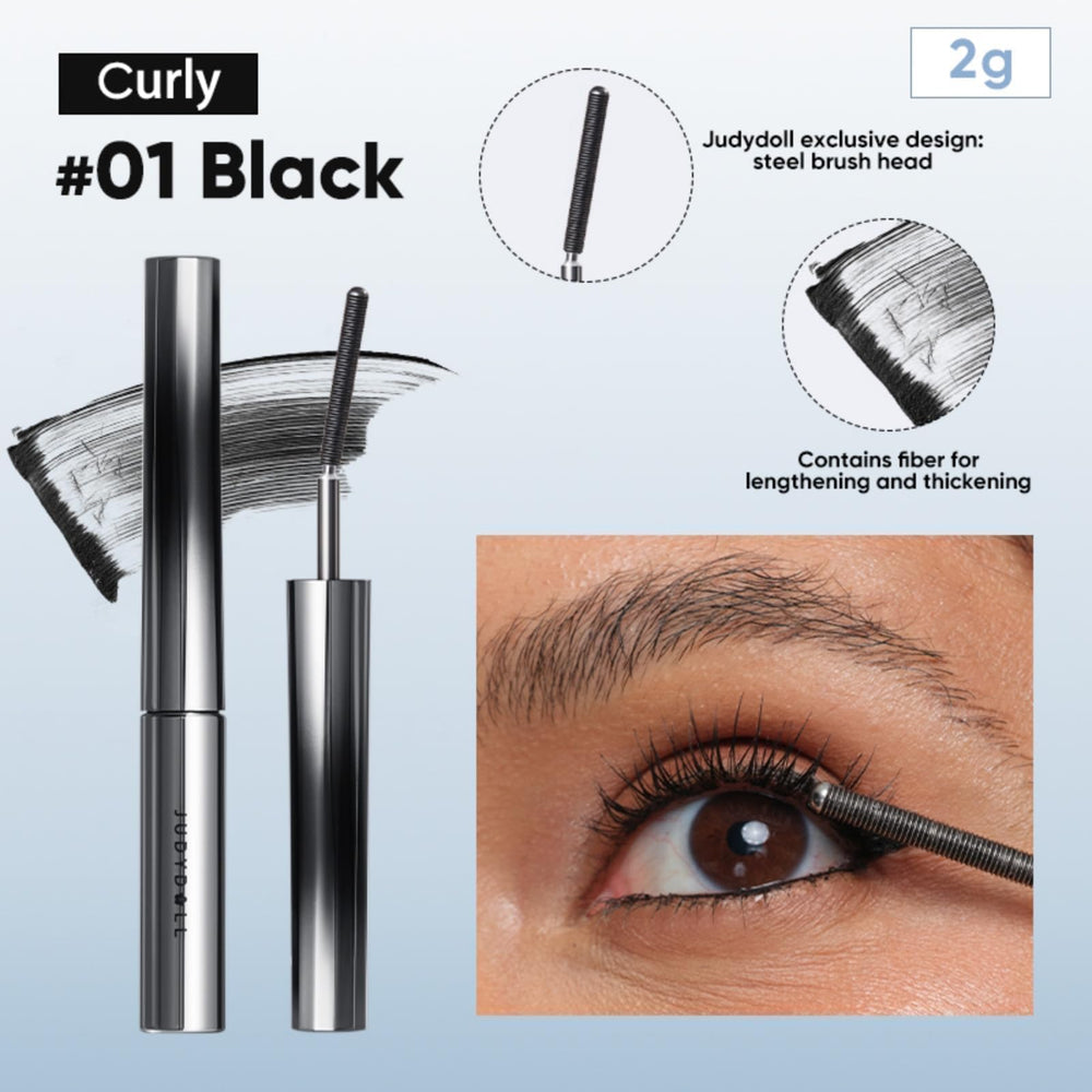 JUDYDOLL ultra-fine tip brush provides precise lash separation and volume.