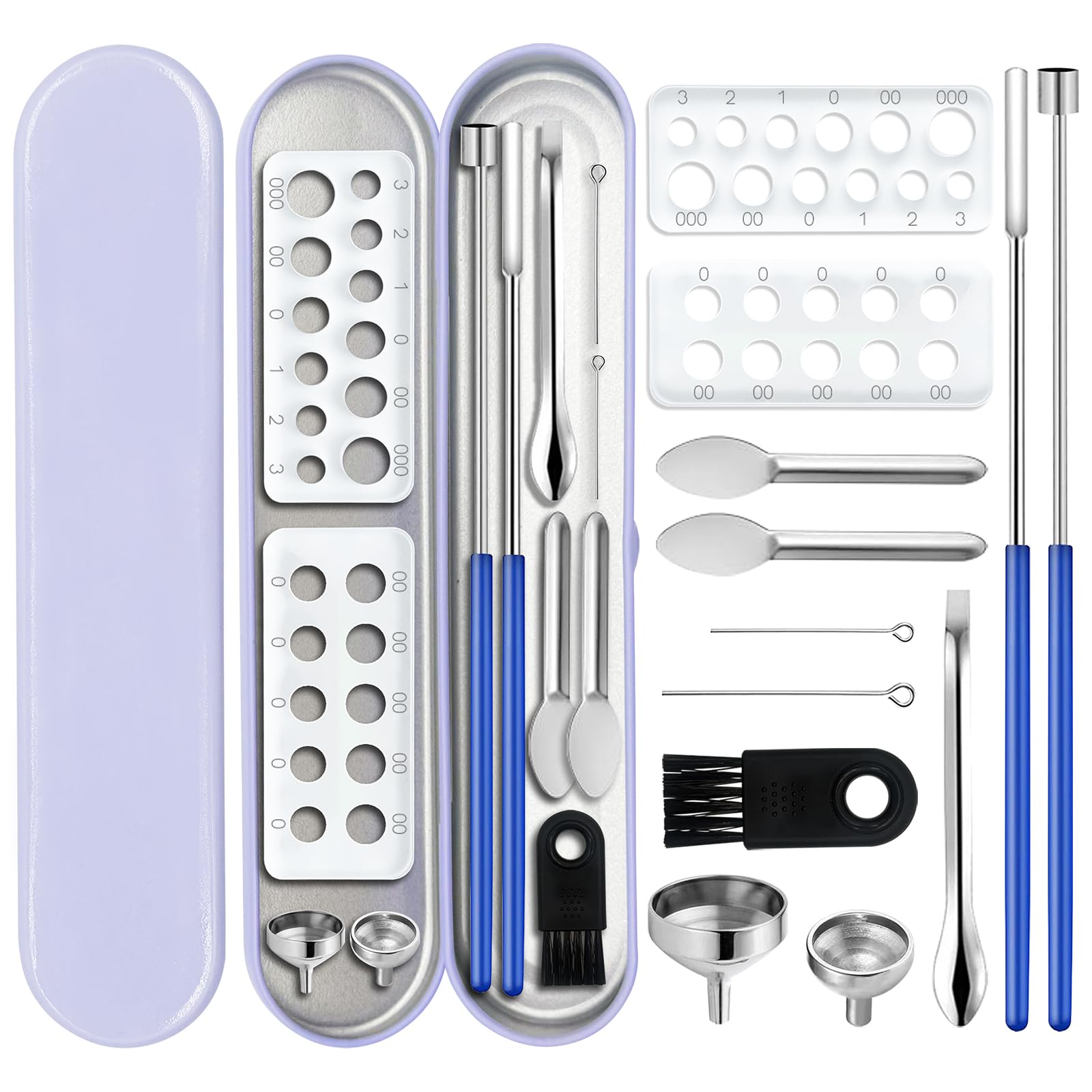 Jueion capsules filling kit front view showing precise setup for easy capsule making