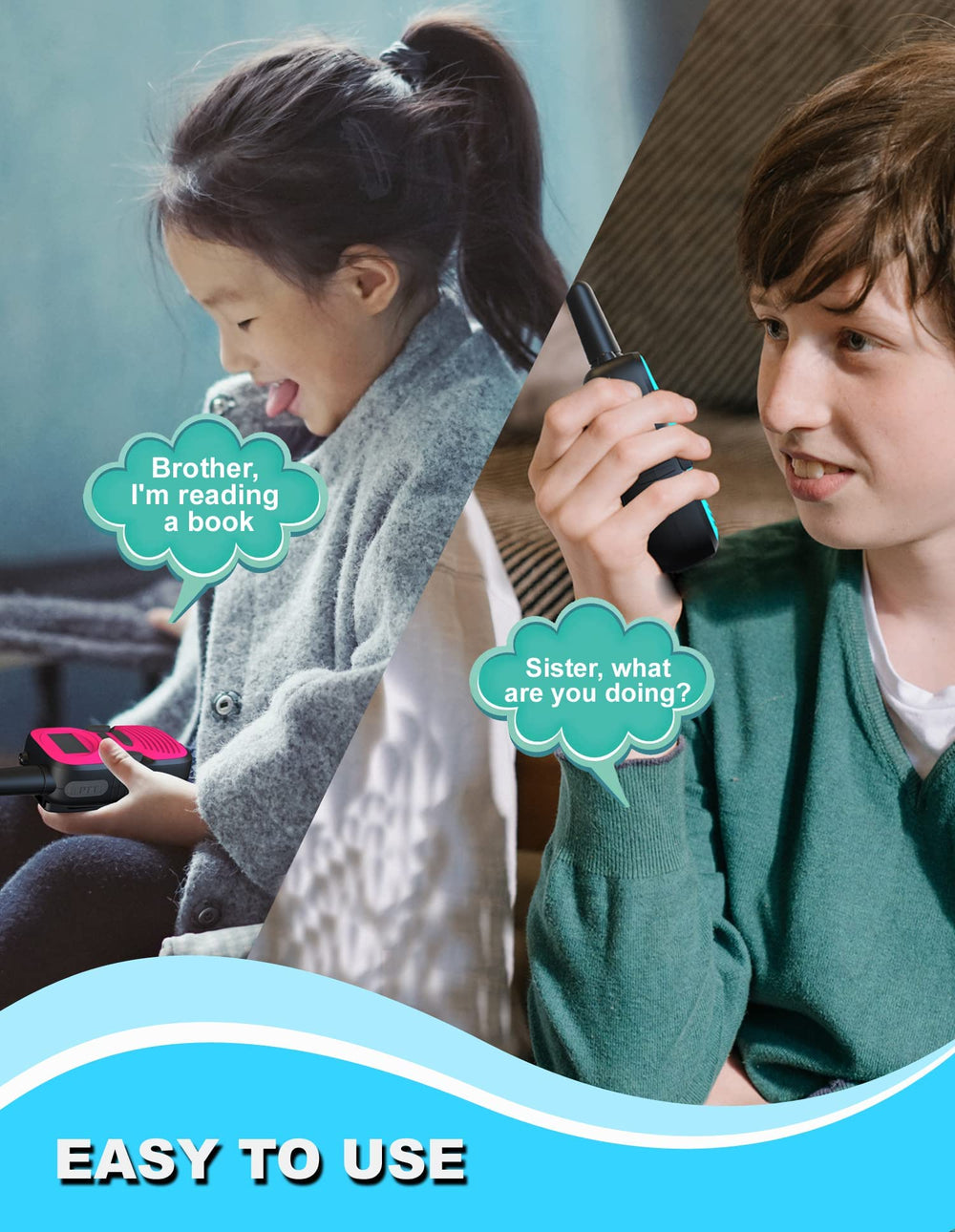 Jueion Walkie Talkies for Kids enabling long-range communication for outdoor adventures