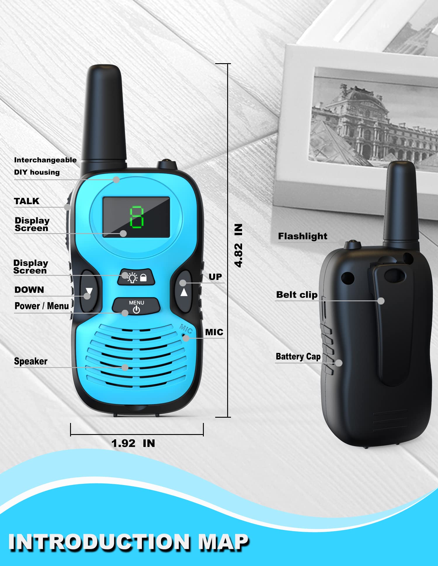 Jueion Walkie Talkies for Kids with rechargeable battery for extended outdoor adventures
