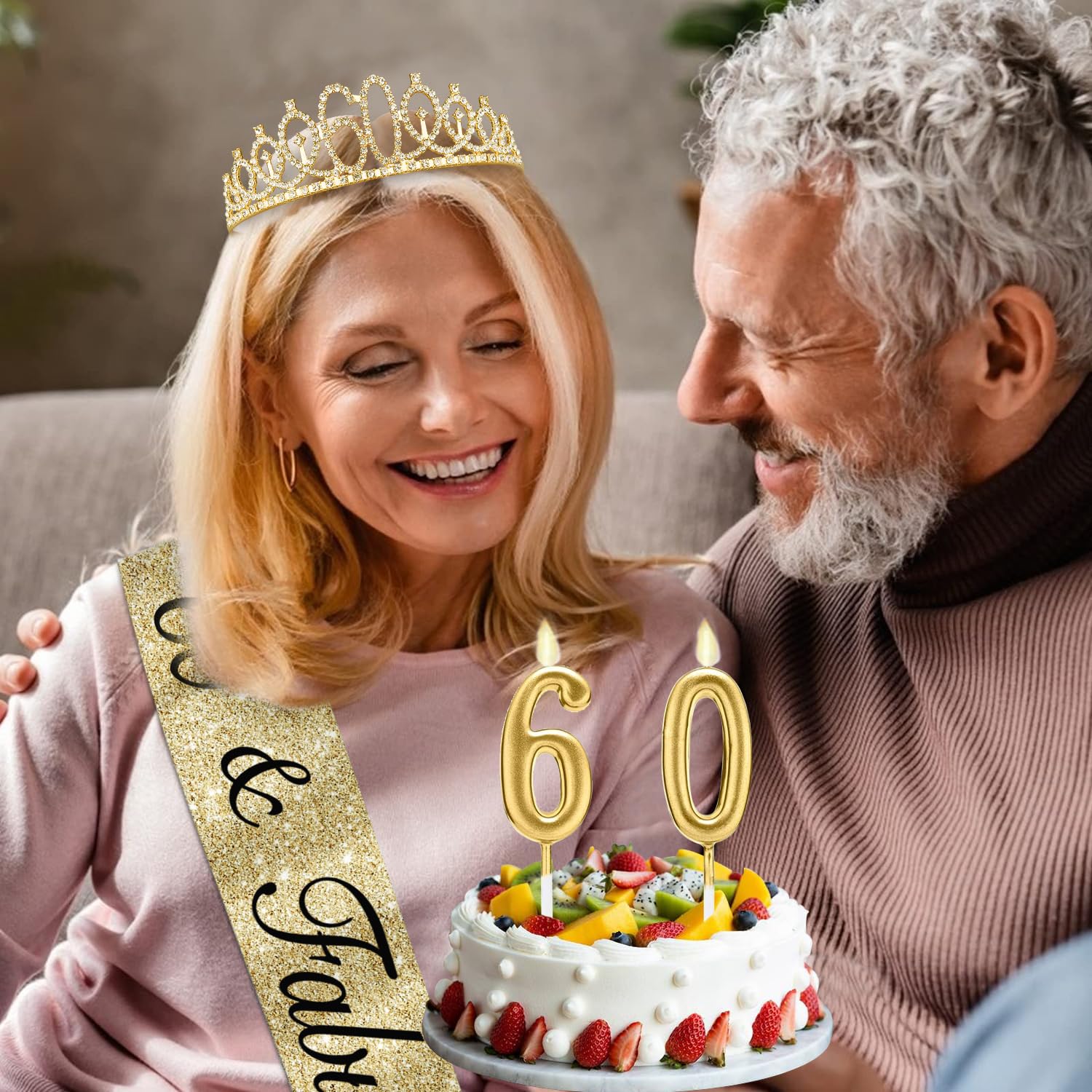 Juesly 60th birthday decorations pack creates a stylish backdrop
