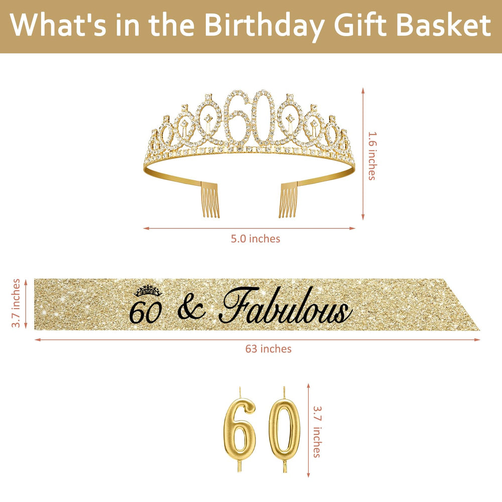 Juesly gold 60th candles illuminate the cake with romantic glow