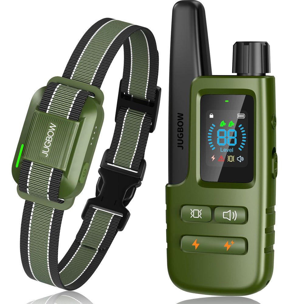 Jugbow dog training collar beep mode helps curb barking during training.
