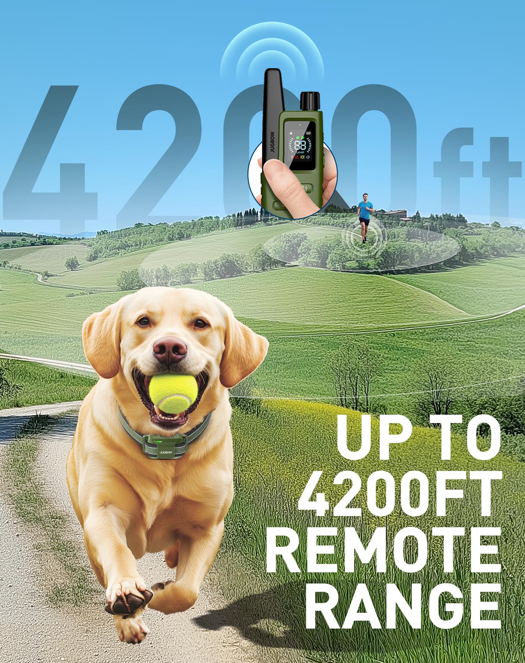 Jugbow safe electric mode with adjustable levels for precise guidance.
