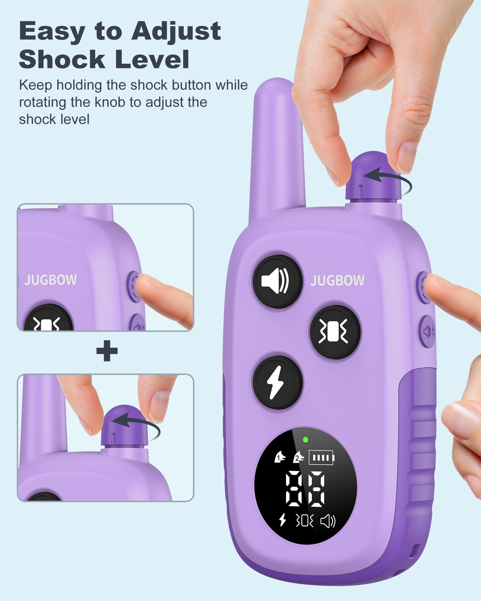 Jugbow lightweight collar design reduces dog burden during wear.