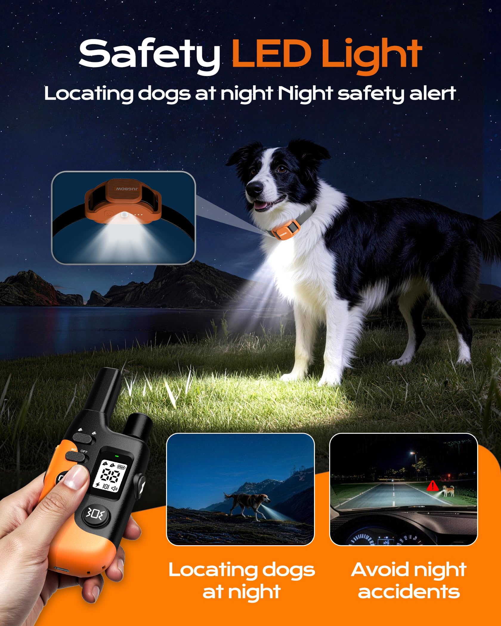 Jugbow training collar with dual channels for two dogs outdoors.