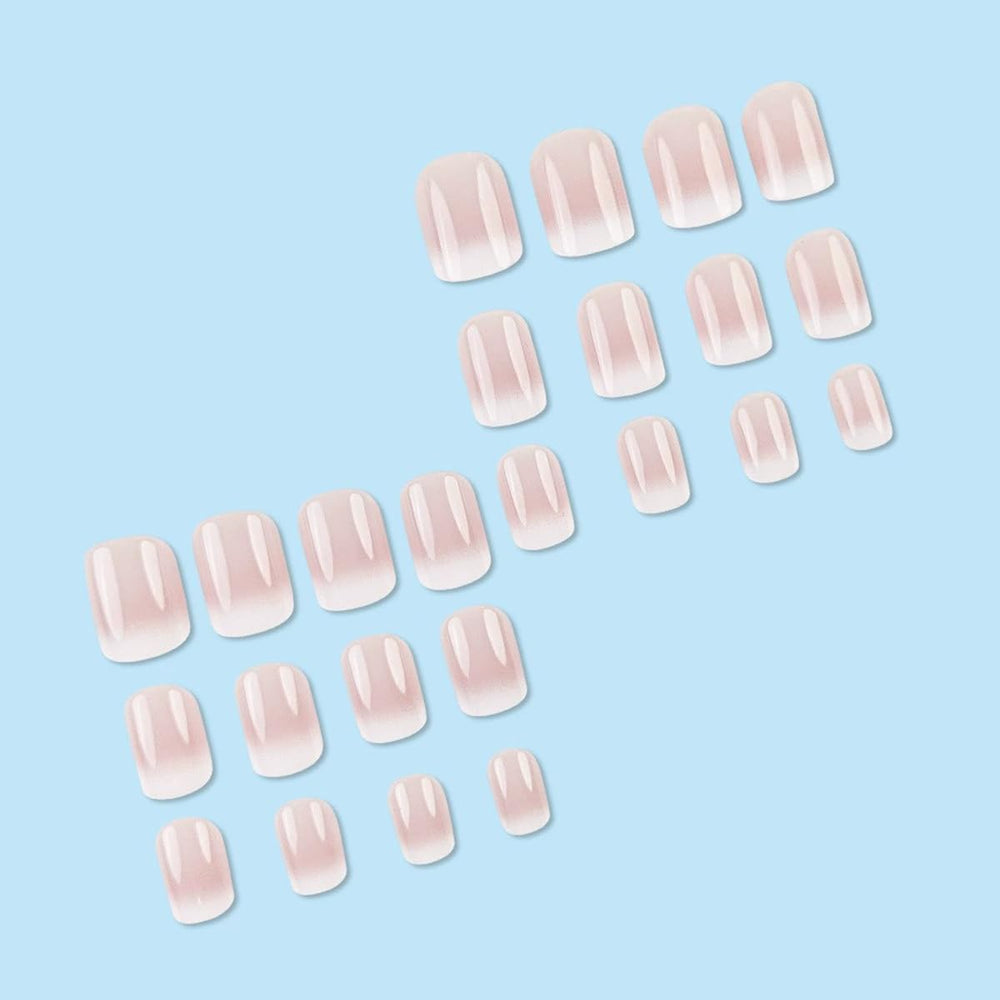 Juggssa full-cover glossy nails for quick at-home manicures.