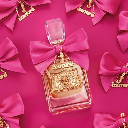Close-up of Viva La Juicy EDP logo on the bottle for premium branding.