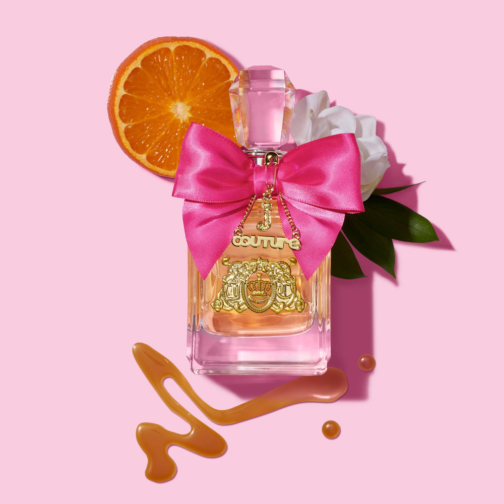 Soft-lit Viva La Juicy EDP bottle ready for daily wear appeal.