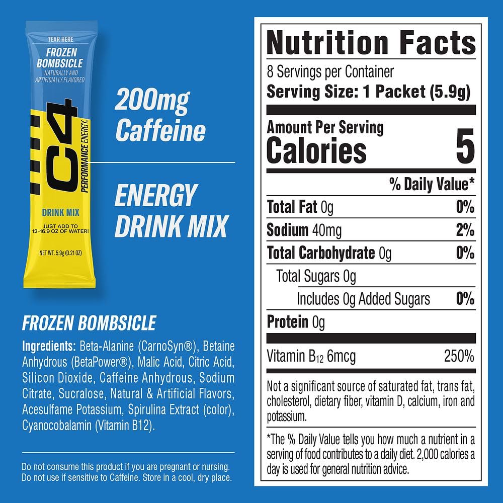 Juicy Mixes C4 Performance Energy sticks close-up for quick, convenient energy on the go.