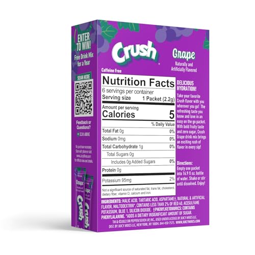 Juicy Mixes Crush Grape packaging highlights sugar-free option for travel