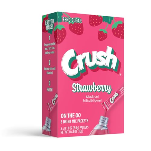 Juicy Mixes Crush Strawberry dissolves quickly in water for tasty hydration.
