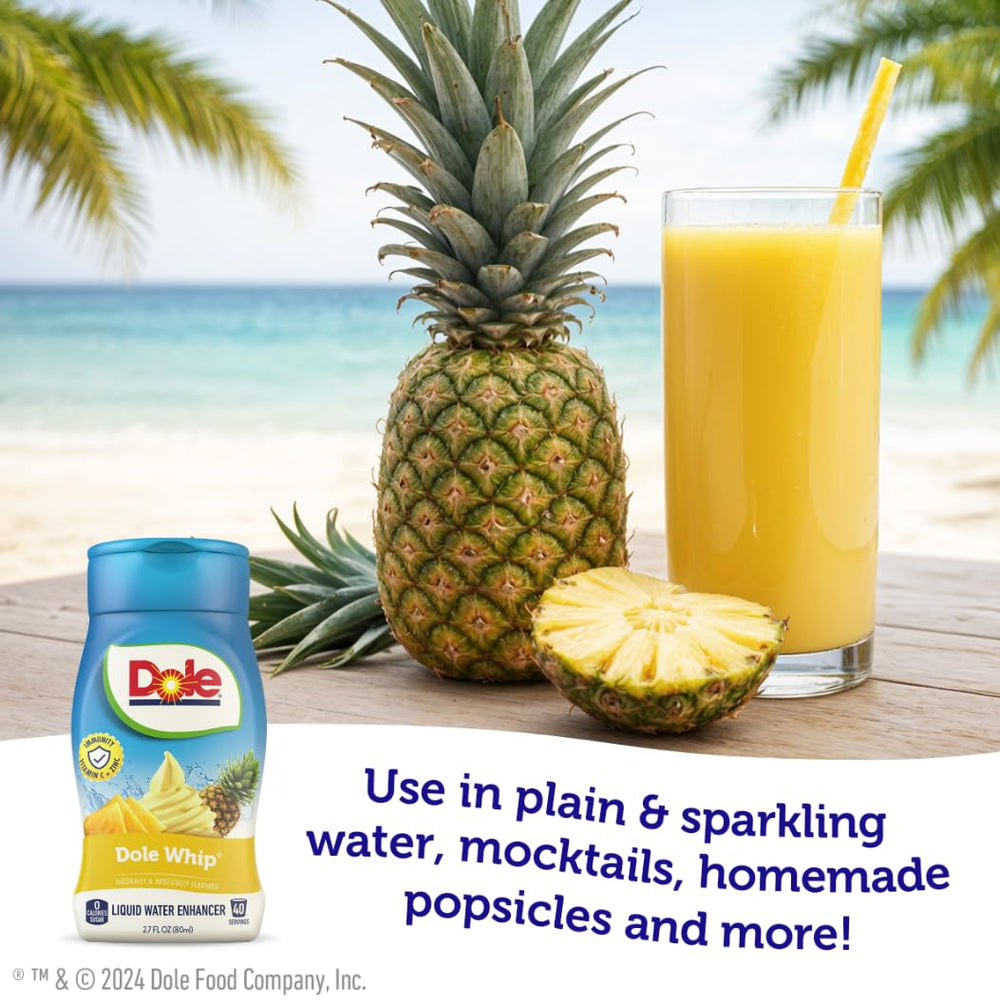Juicy Mixes Dole Pineapple Whip taste-test setup highlights fruity aroma.