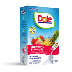 Juicy Mixes Dole Strawberry Pineapple refreshing mocktail or dessert topping.