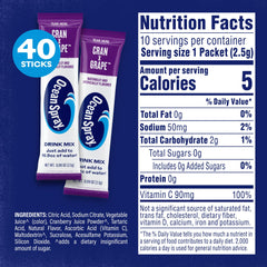 Juicy Mixes zero sugar Cran-Grape packets deliver bold flavor with zero added sugar.