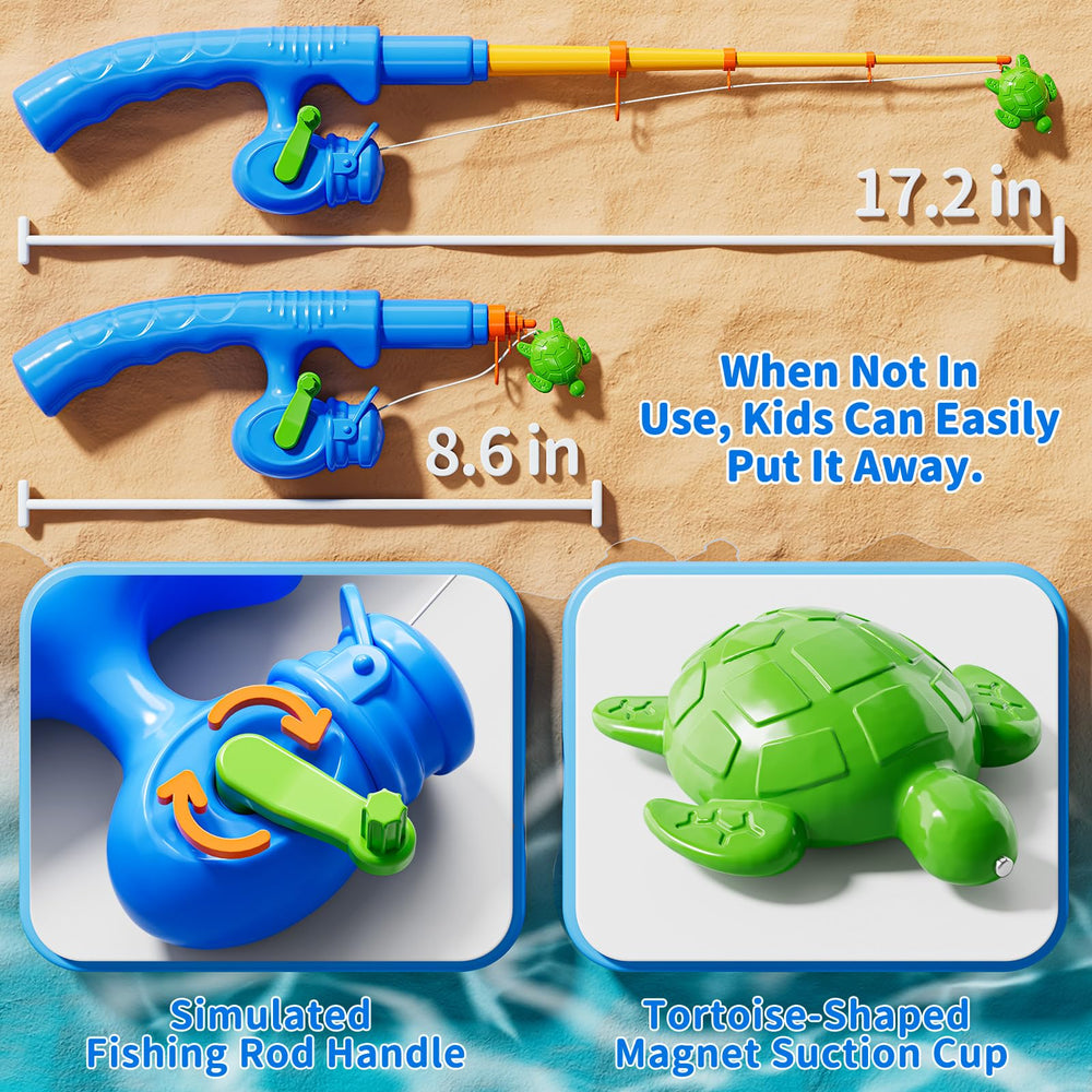JUKUDAHU kids playing fishing game encourages cooperative, turn-taking play.