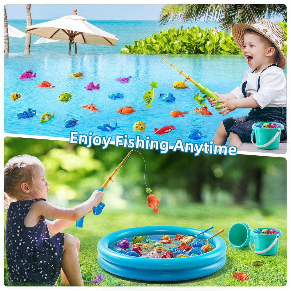 JUKUDAHU fishing toy bucket helps kids collect treasures and stay organized.