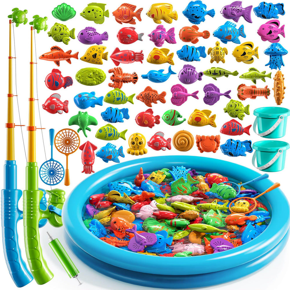JUKUDAHU magnet fishing toy pole-rod boosts hand-eye coordination during active play.