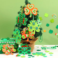 JULBEAR colorful foam stickers enable easy, vibrant Patrick's crafts.