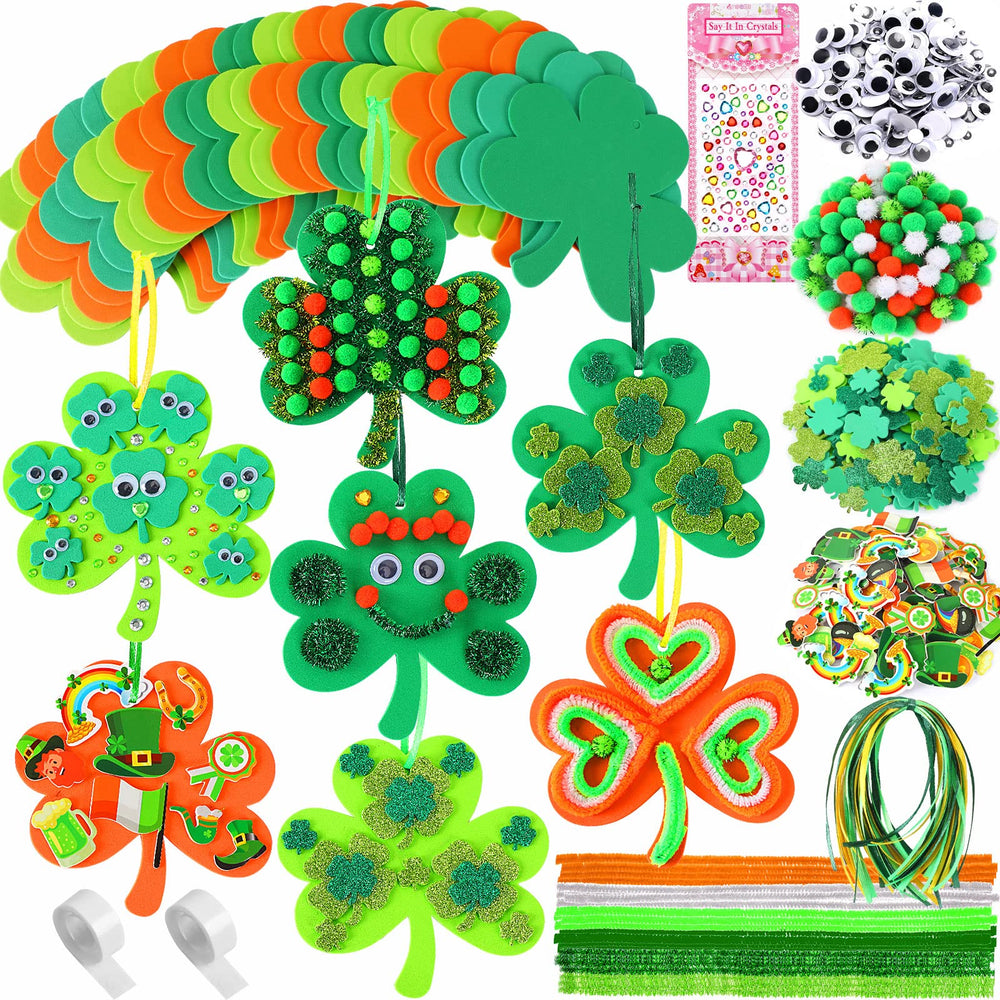 JULBEAR St Patrick's Day kit packaging shows contents for quick crafting.