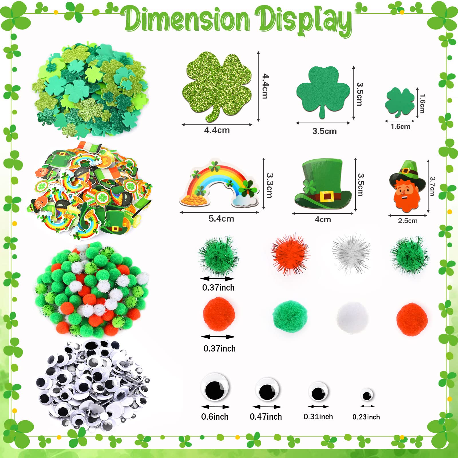 JULBEAR shamrock ornaments in foam offer festive room decorations.