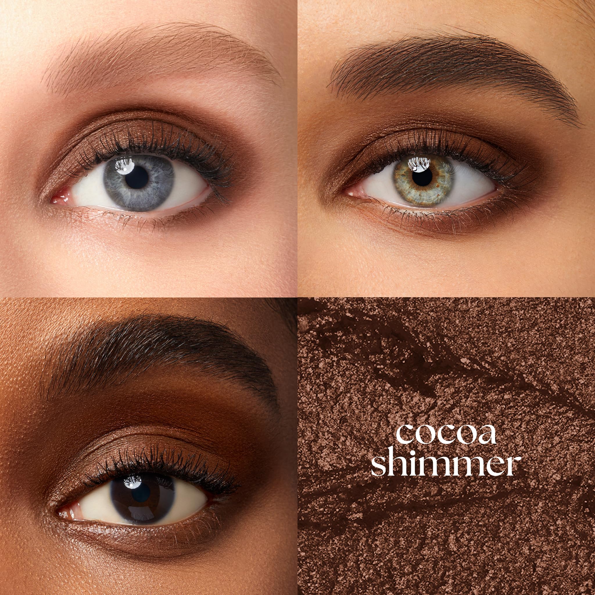 Julep Eyeshadow 101 Cocoa Shimmer swatch demonstrates buildable color without creasing