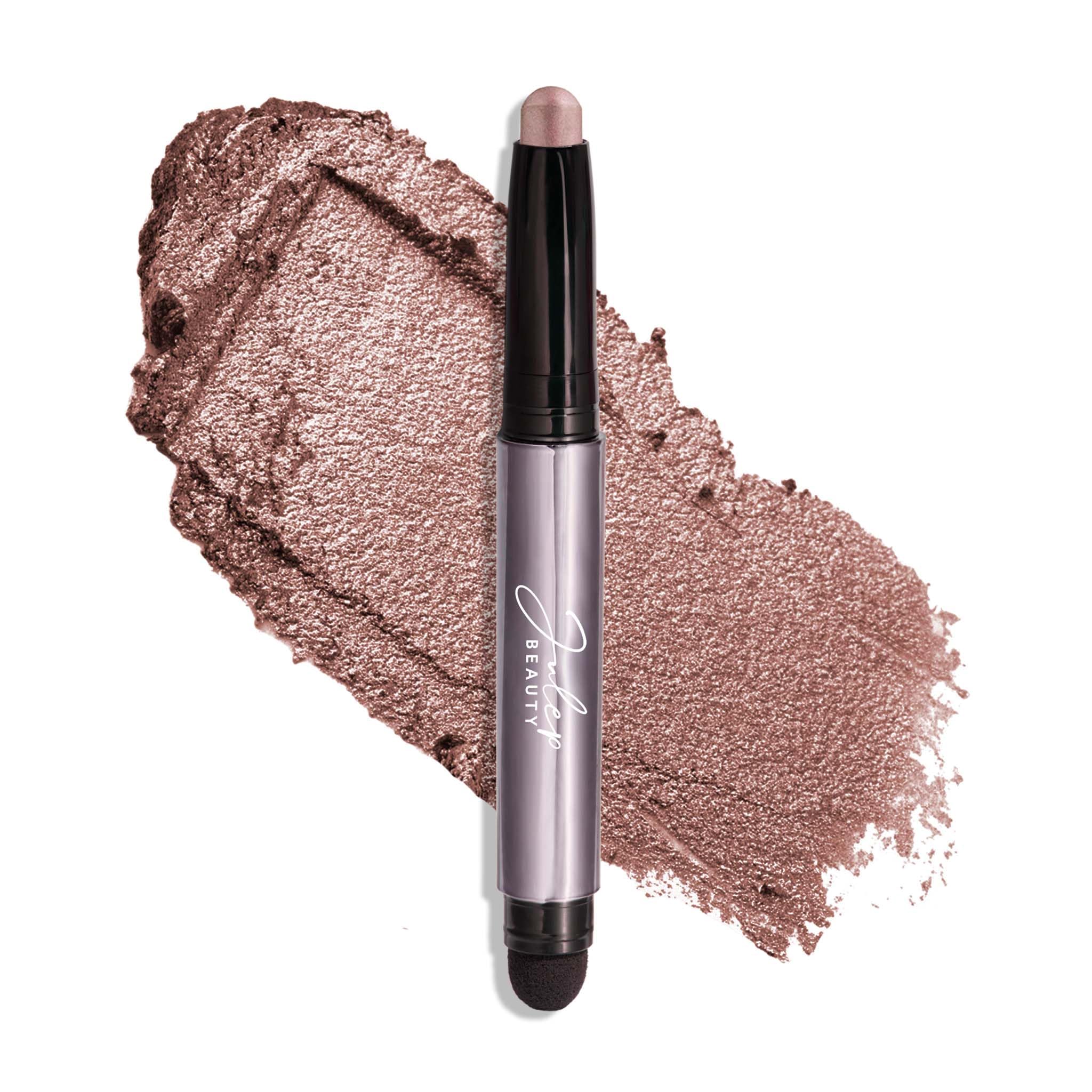 Julep Eyeshadow 101 Mink Mauve Shimmer stick swatch shows creamy color with easy blend