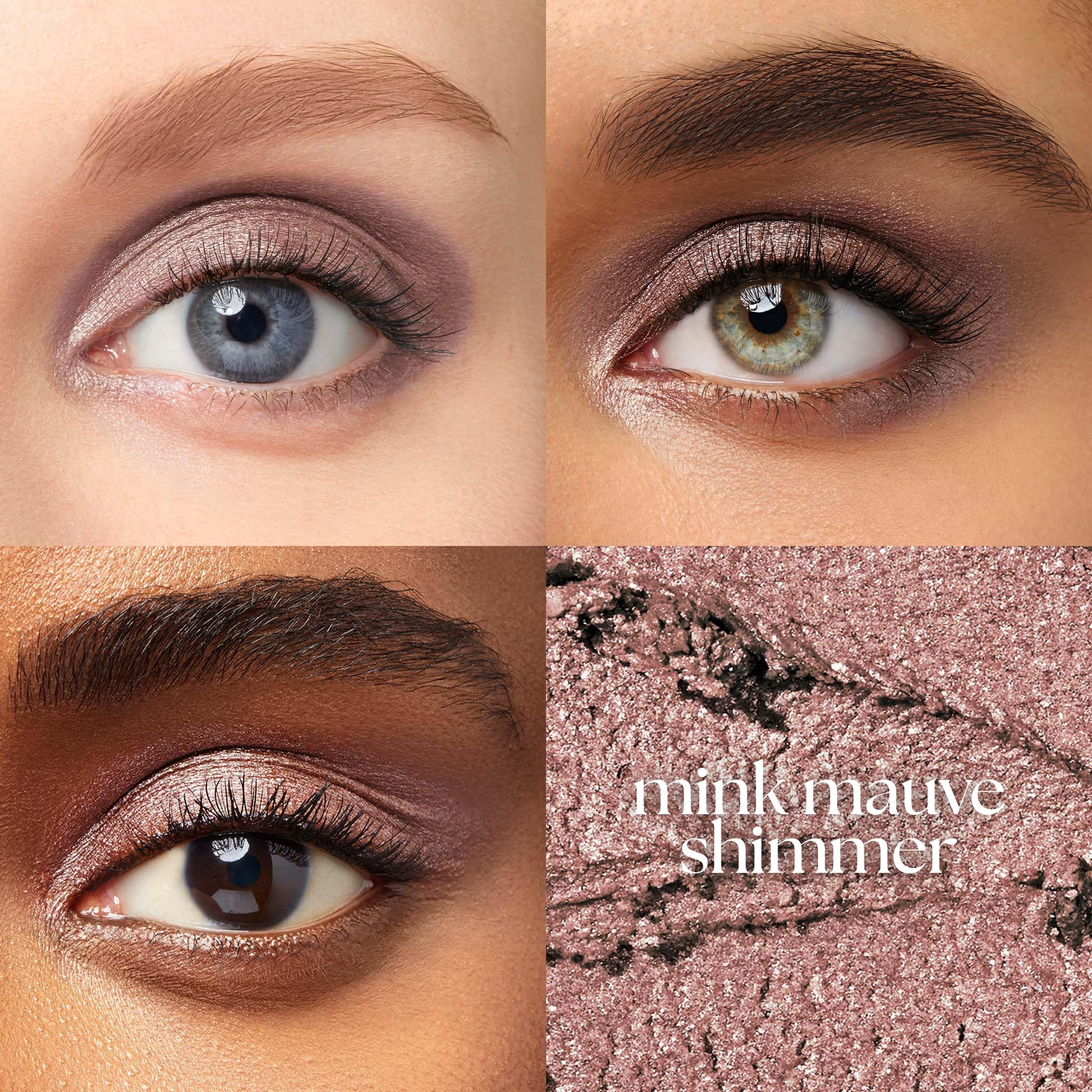 Julep Eyeshadow 101 Mink Mauve Shimmer swatch highlights pigment and shimmer