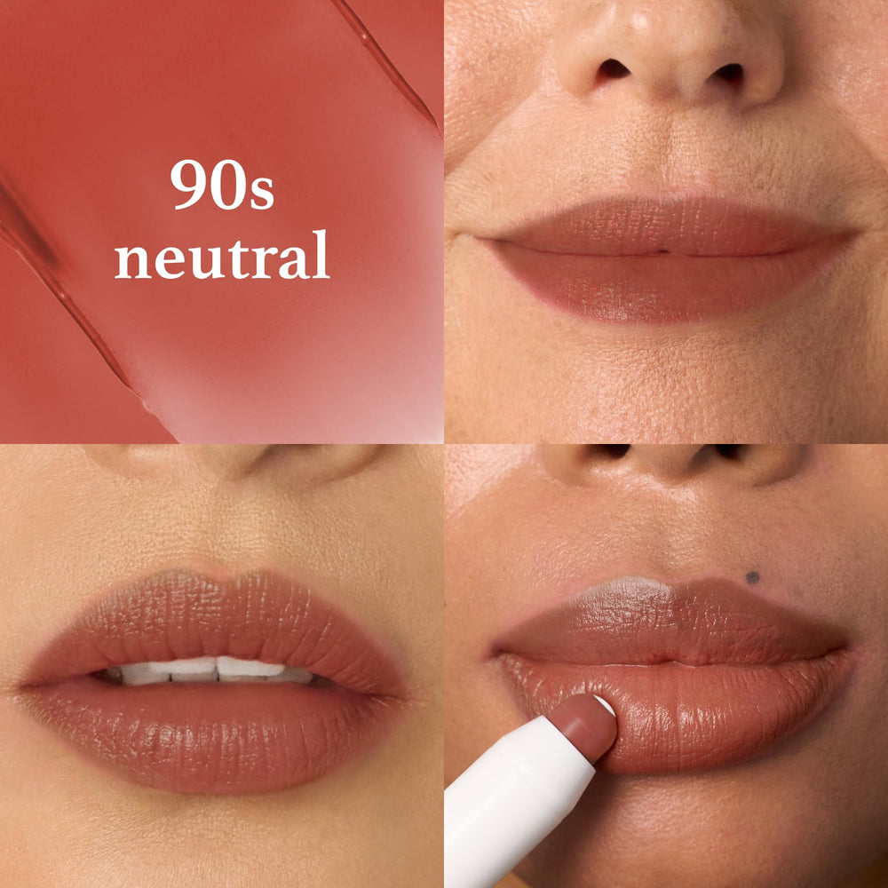 Julep It's Balm Tint application close-up shows smooth texture and buildable color.