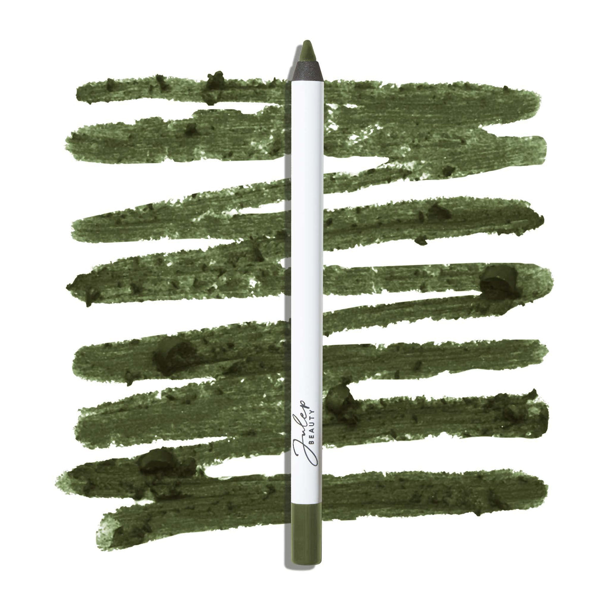 Julep When Pencil Met Gel camo green matte pencil swatch with long lasting color