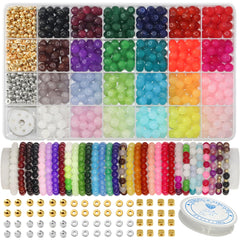 JULIMAIDONG 8mm glass beads collection for vibrant DIY jewelry.