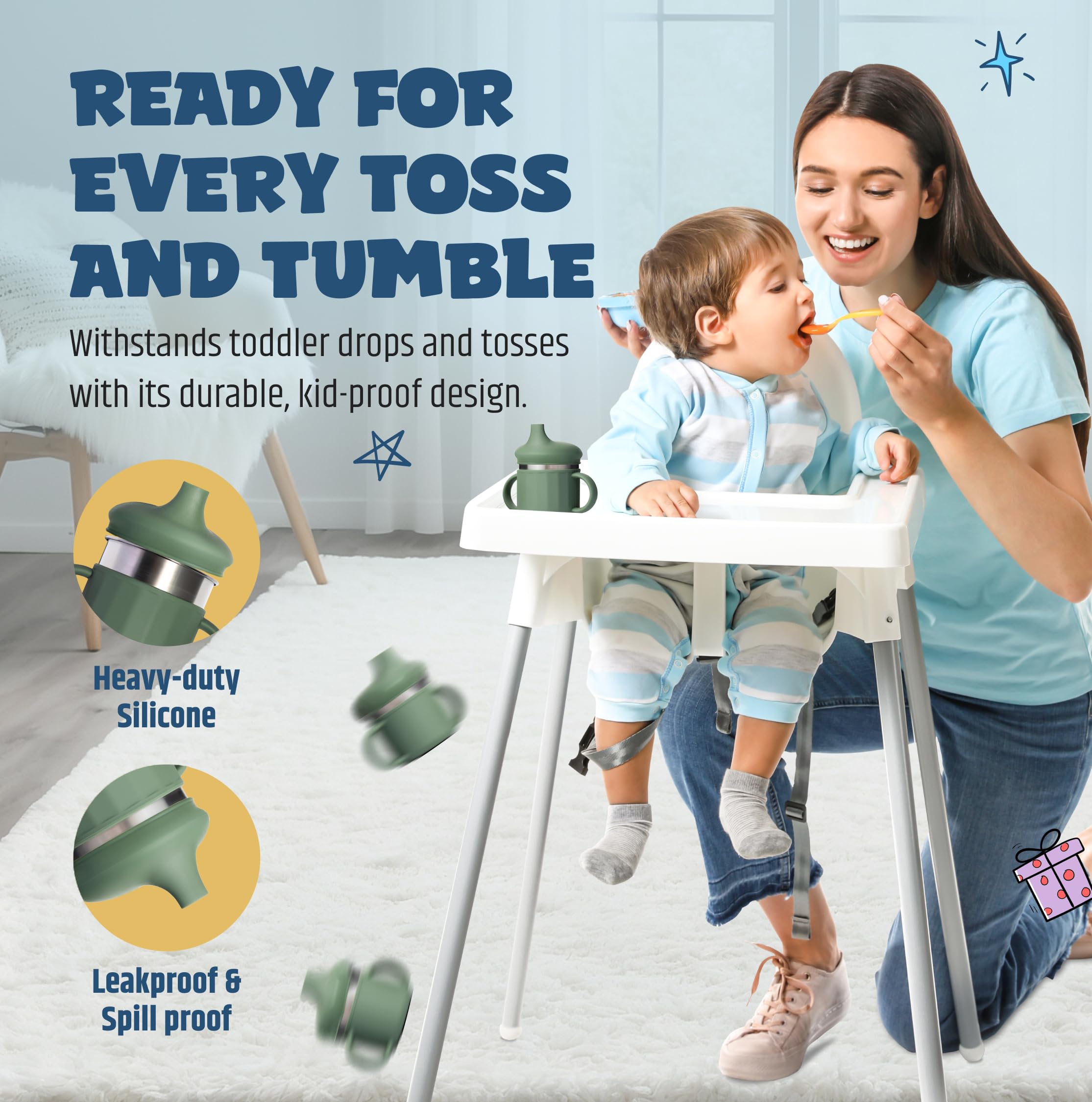 Jumble Dream leak-proof lid closeup reduces spills during travel.