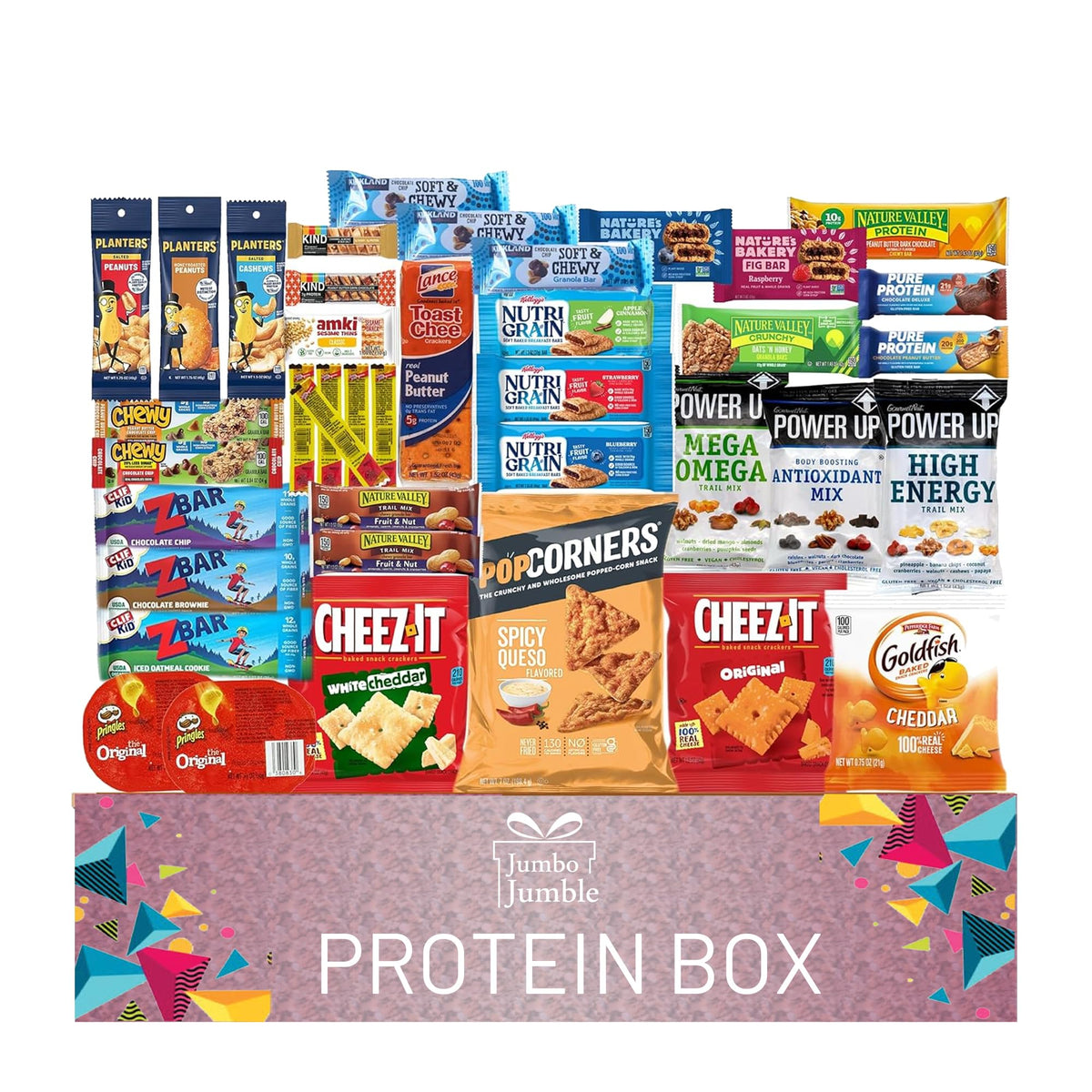 Jumbo Jumble snack box 40 count ready for gifting and sharing.