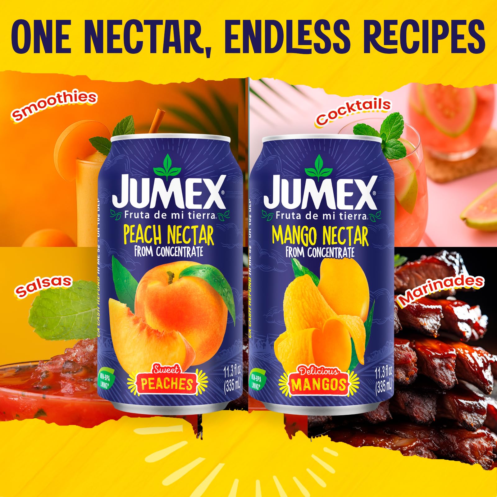 Jumex 12-pack cans on display for easy party or family gatherings