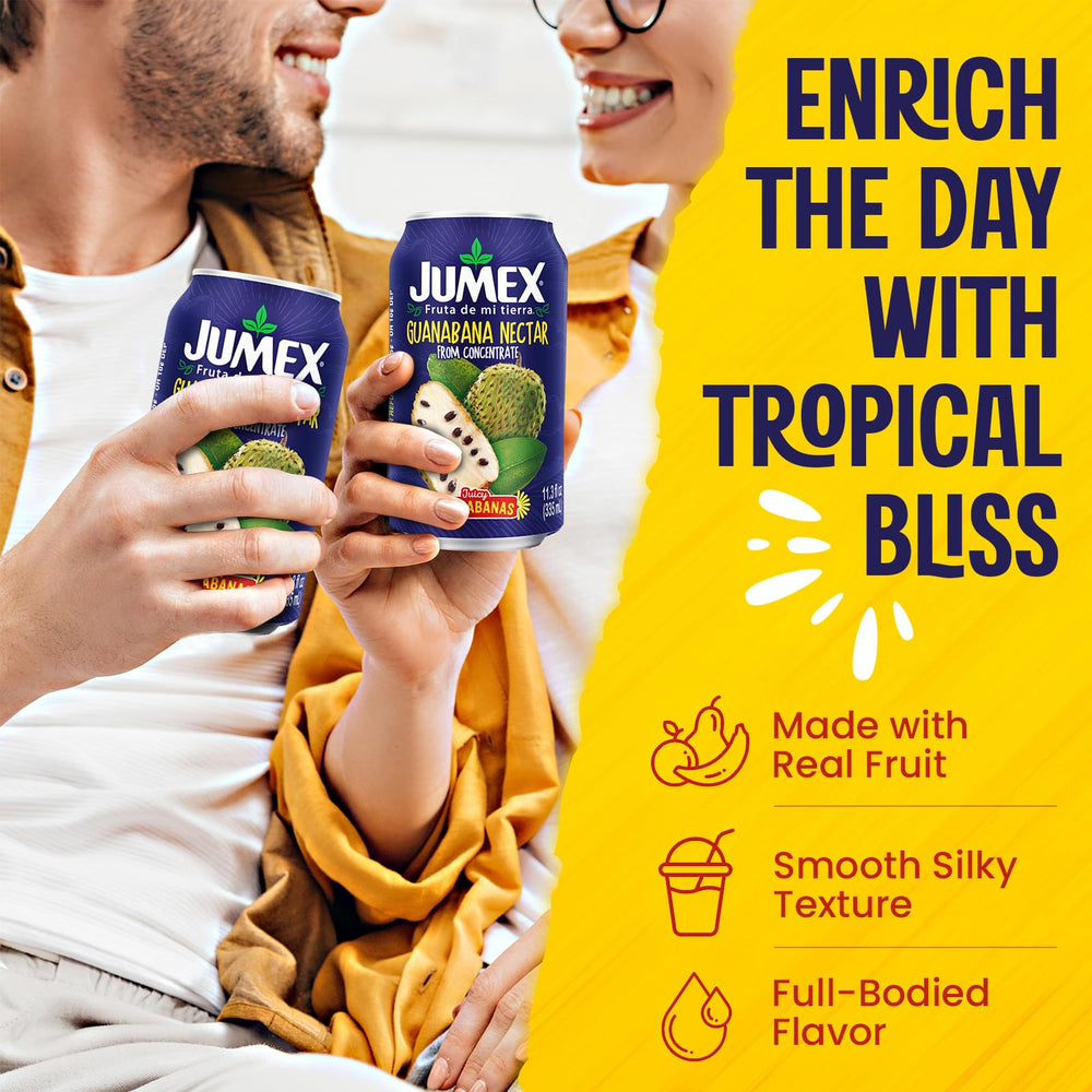 Jumex juice nectar pour demonstrates thick, flavorful base for cocktails and mocktails.
