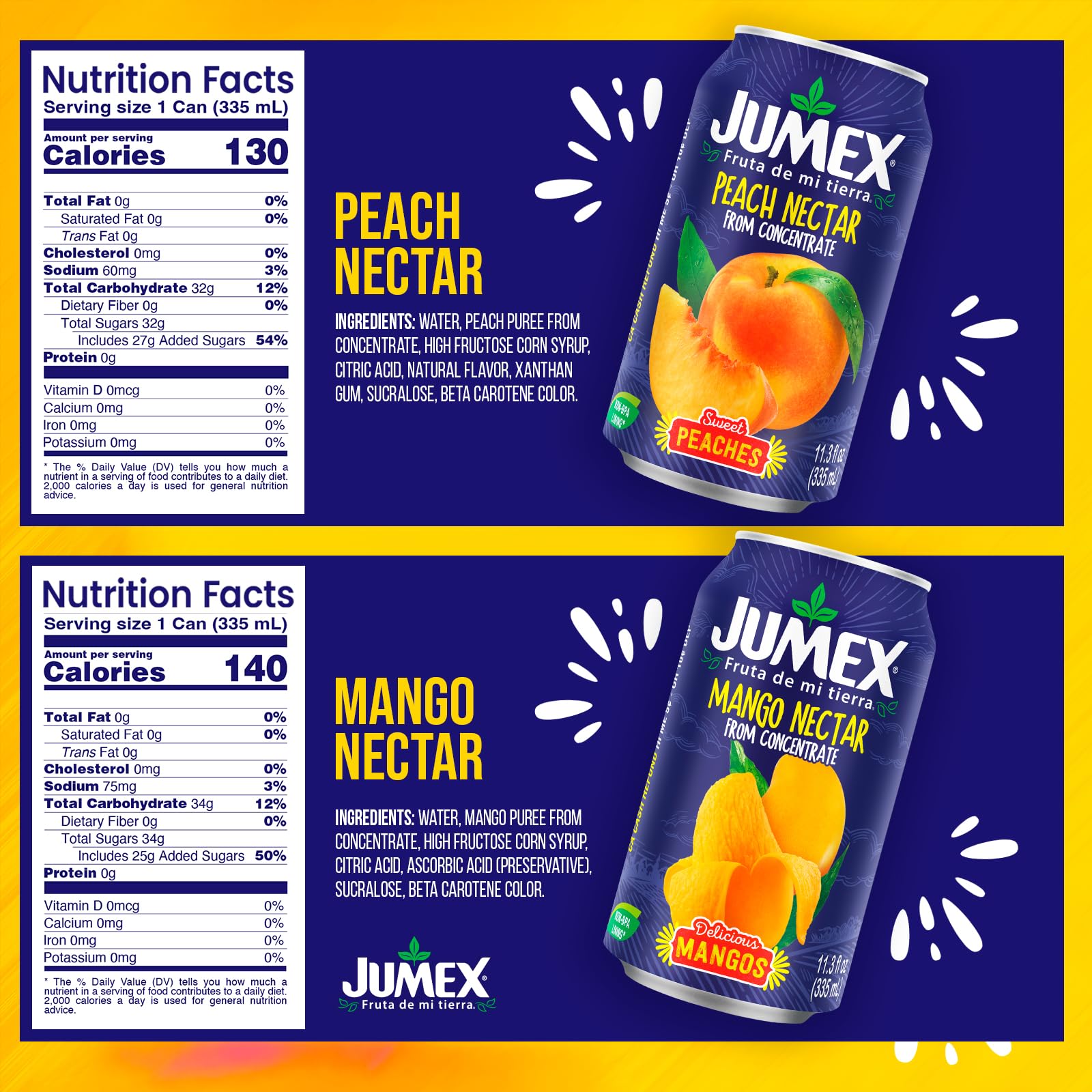 Jumex Peach Nectar bottle pour highlights sunny fruit sweetness for cocktails