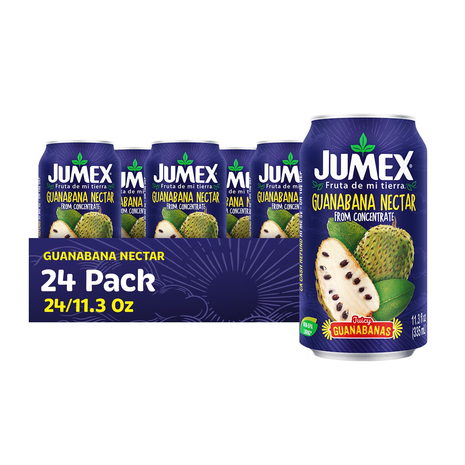 Jumex Soursop Nectar bottle showcases authentic Guanabana flavor for refreshing moments.
