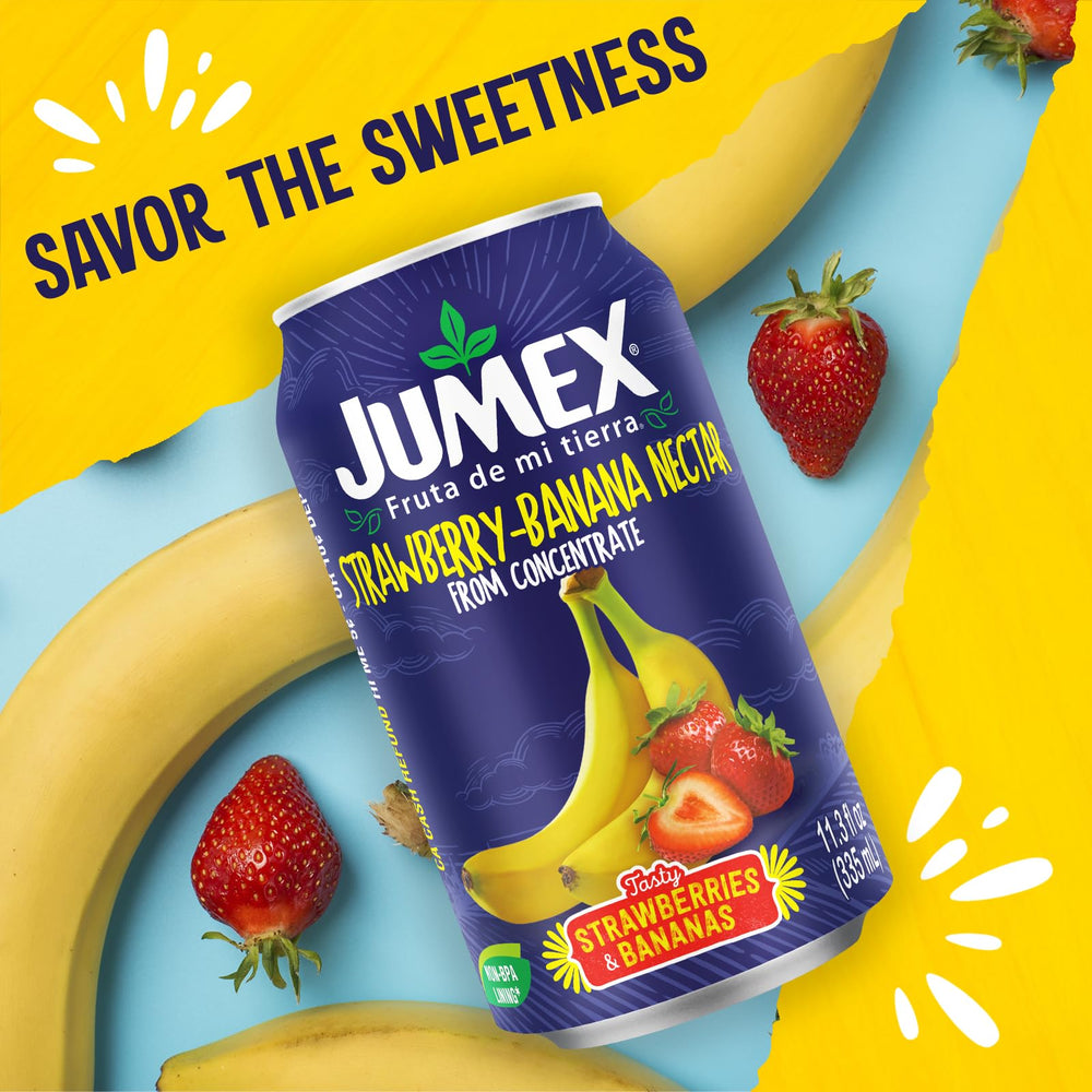 Jumex Strawberry Banana Nectar pantry ingredient for cooking and desserts.