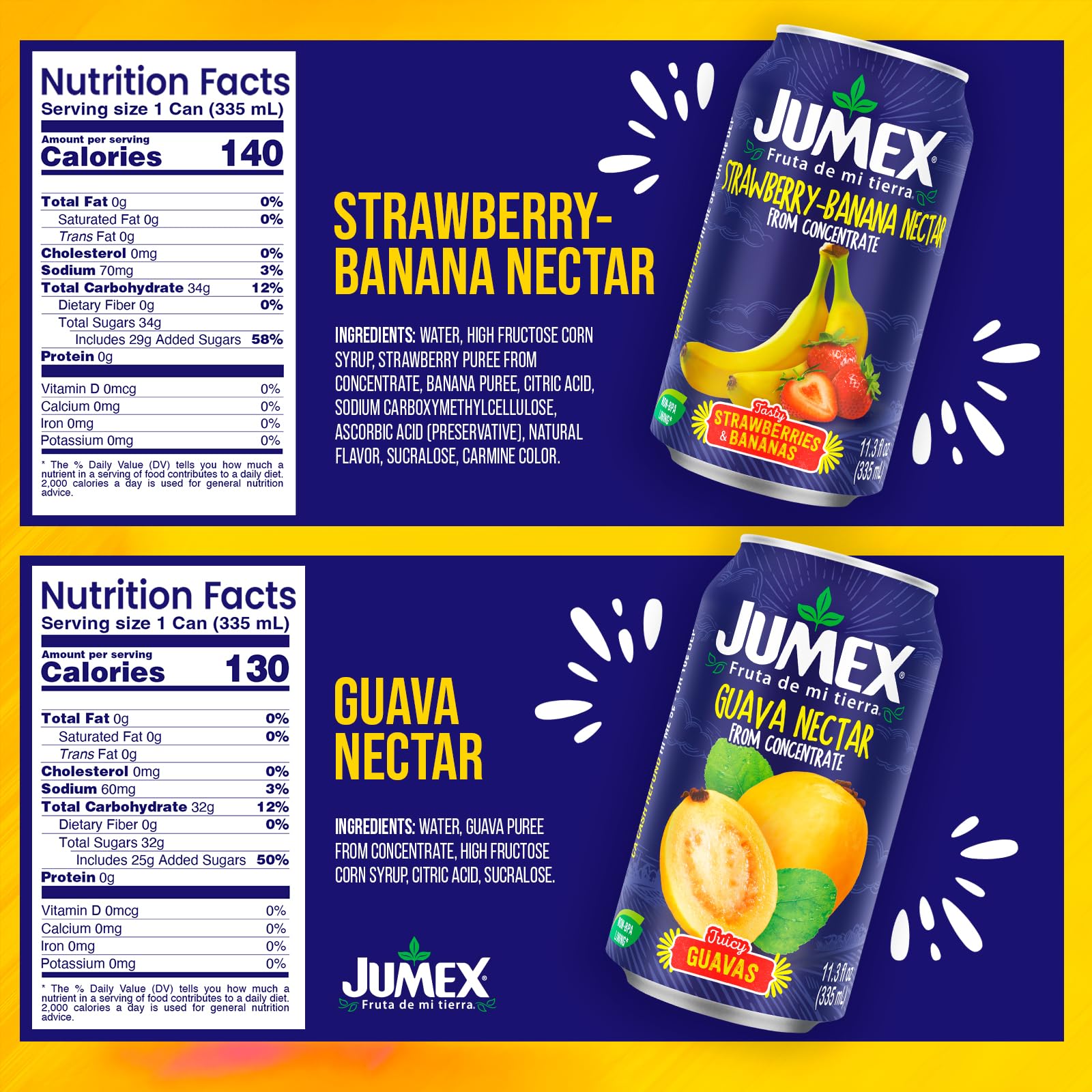 Jumex nectar being poured into a glass for refreshment or cocktails