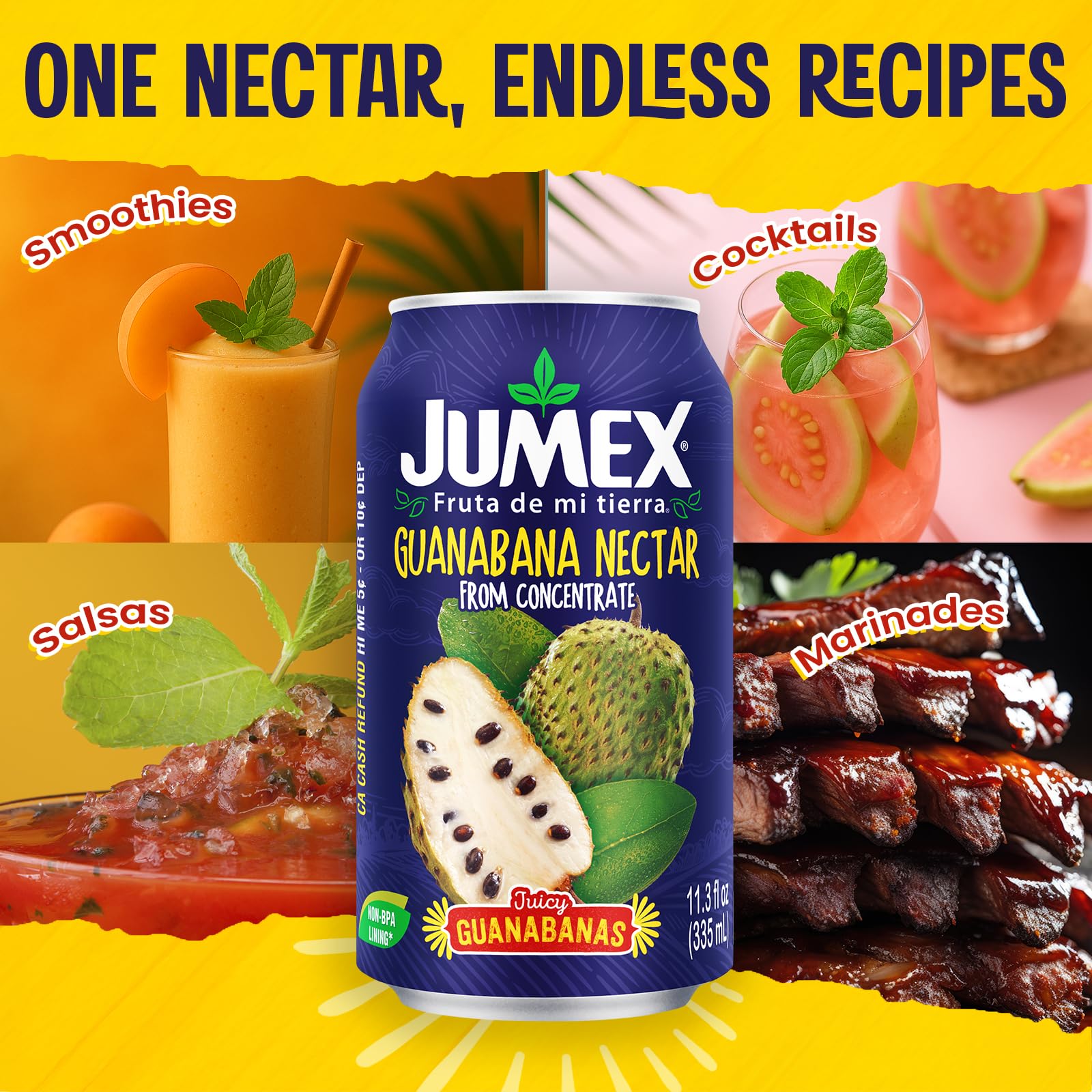 Jumex tropical drink presentation inspires party punches and family gatherings.
