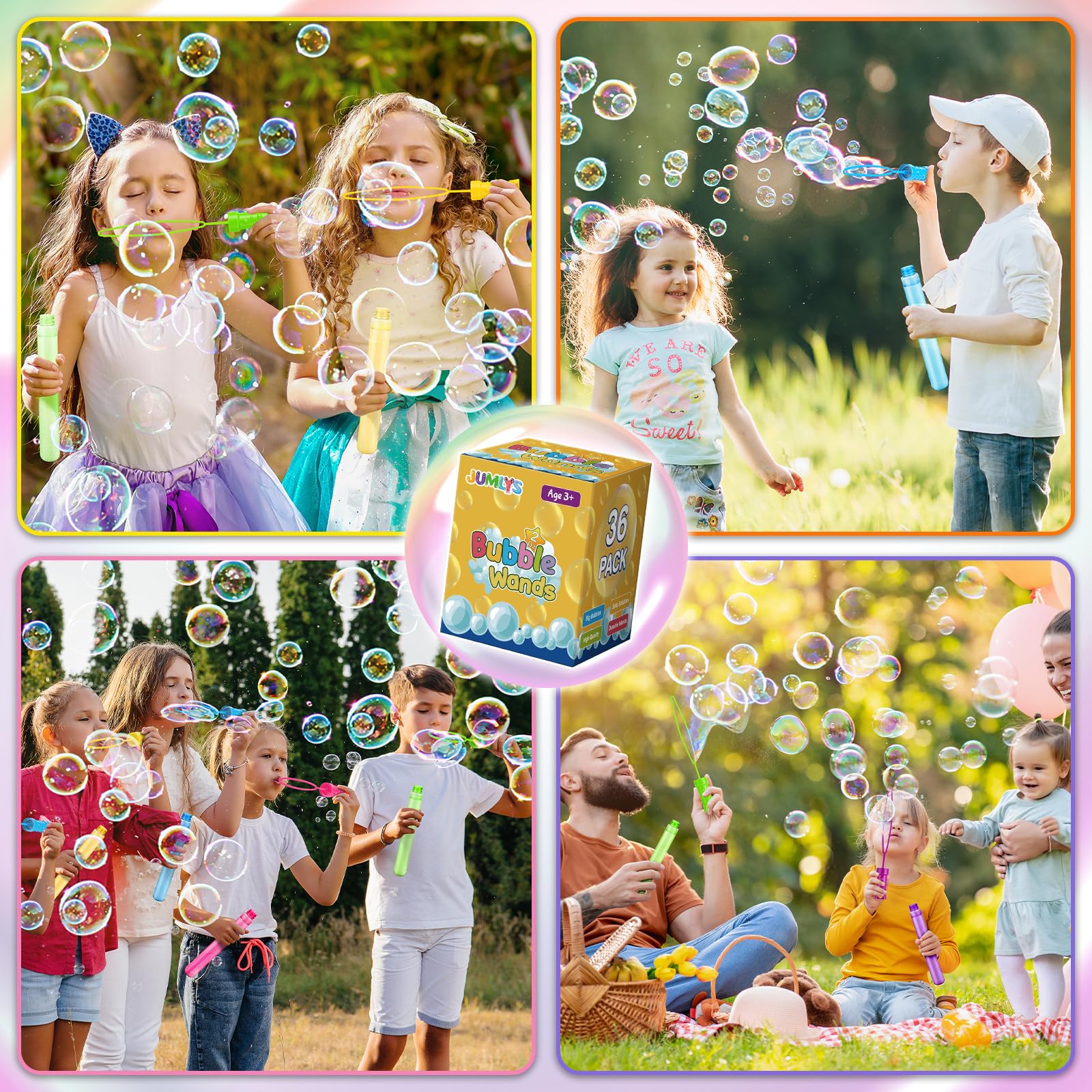 Jumlys bubble wands bulk-pack, great value for party bags and events.