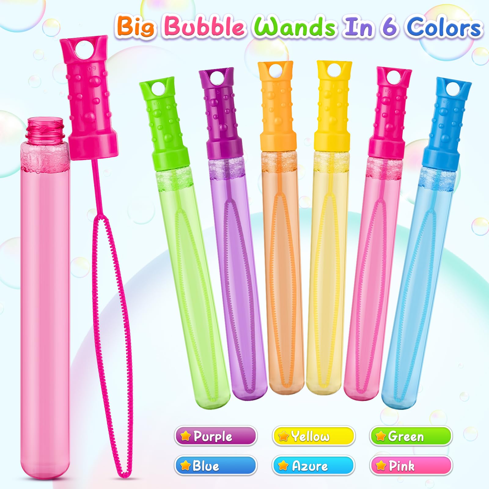 Jumlys bubble wands yellow, bright hue adds festive mood to any party.