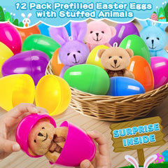 Jumlys eggs hide plush bunny inside to delight children during hunts.