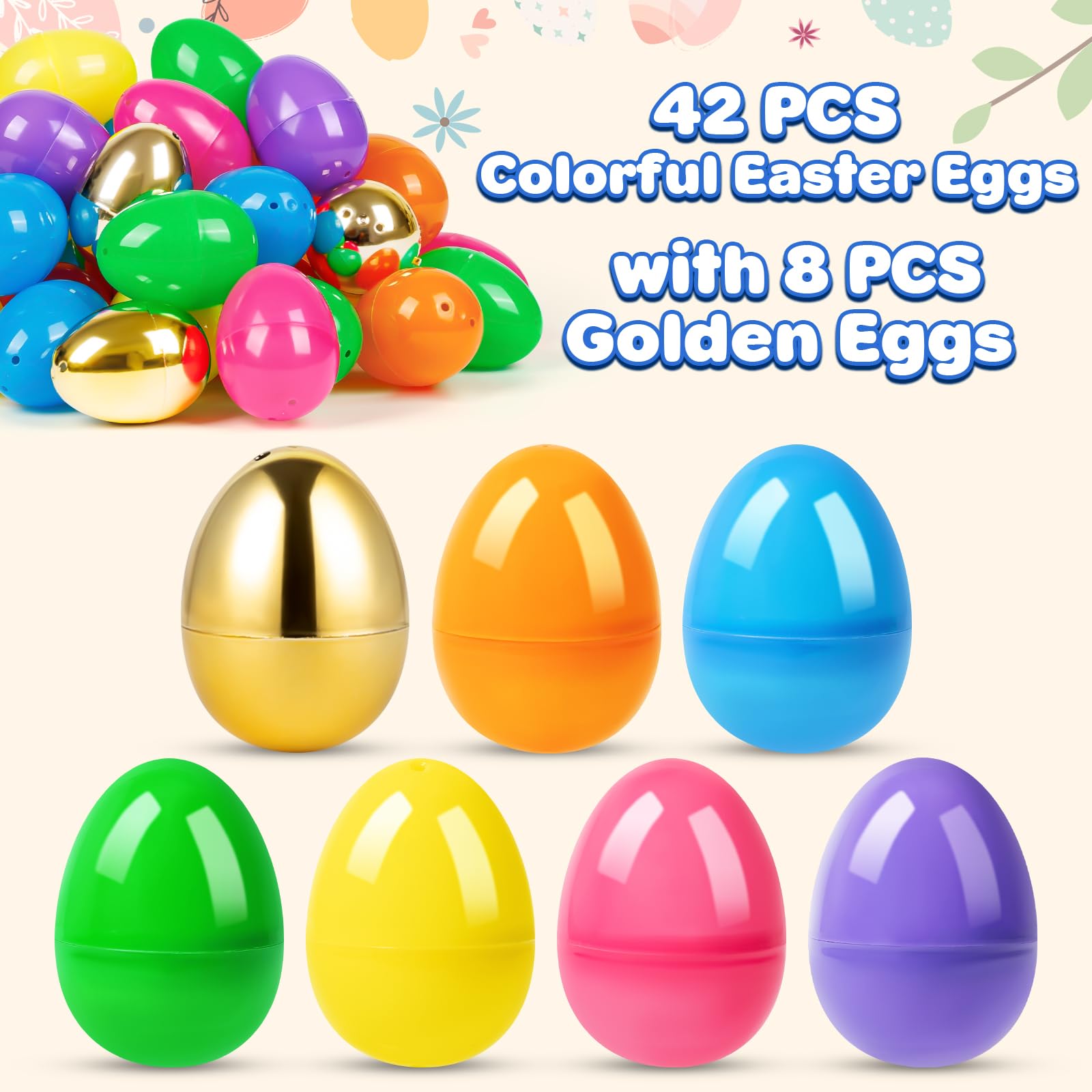 Jumlys 2.4-inch Easter eggs ready for fillable surprises