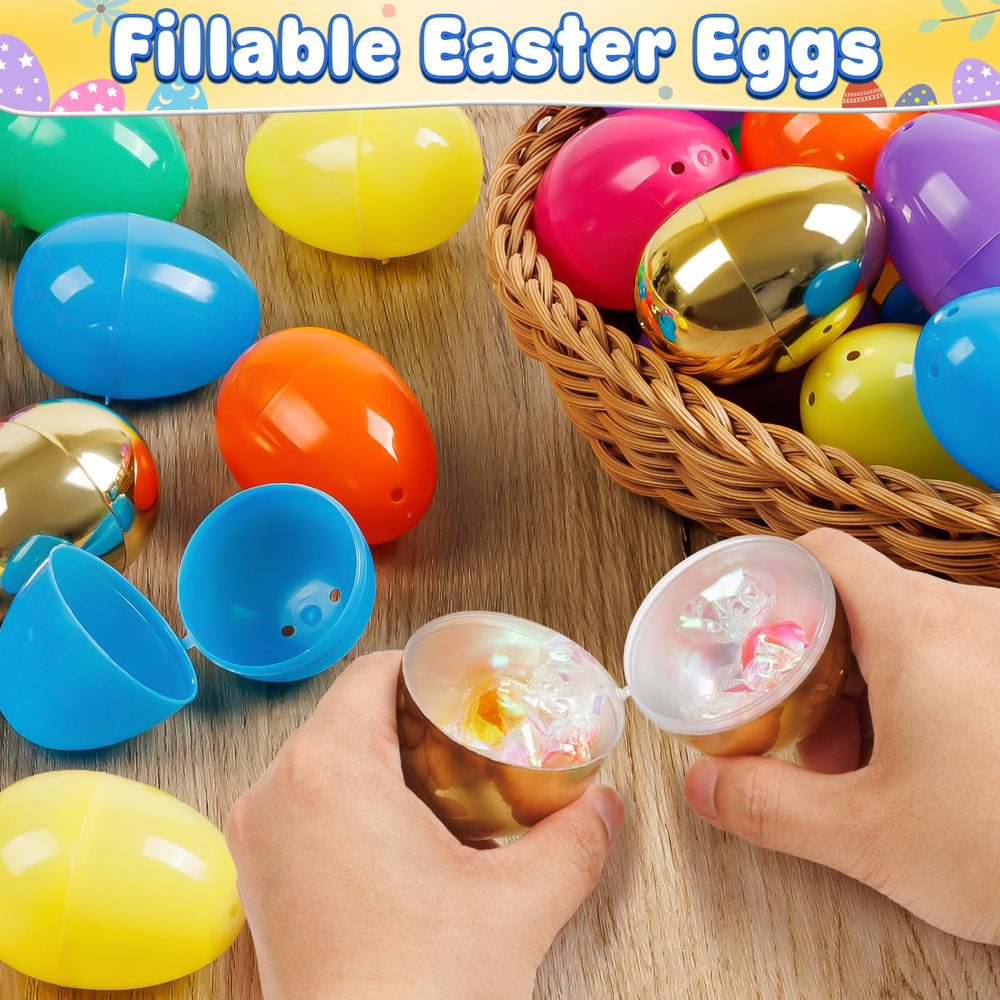 Fillable Jumlys Easter eggs ready for small surprises in baskets